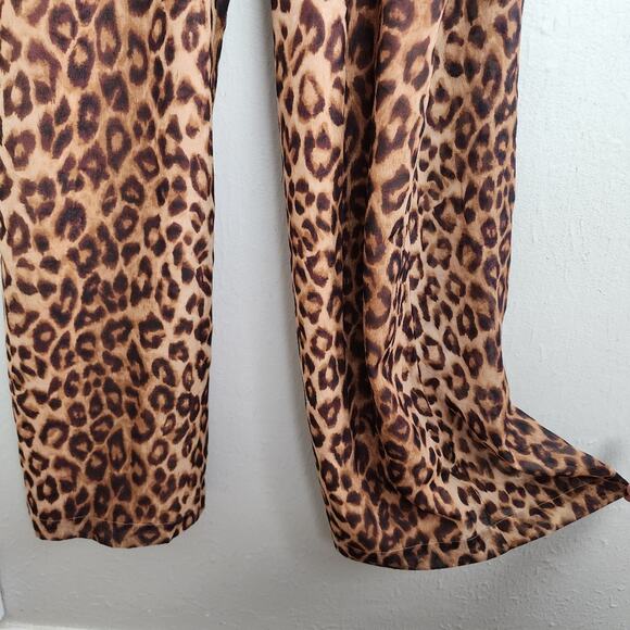 NWT L'Agence V-Neck Leopard Animal Print One-Piece Jumpsuit (Small) - Picture 5 of 11